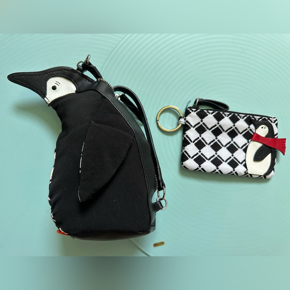 Vera Bradley Novelty Penguin Crossbody with matching wallet